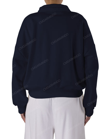 High Neck Multipanel Sweatshirt