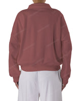 High Neck Multipanel Sweatshirt