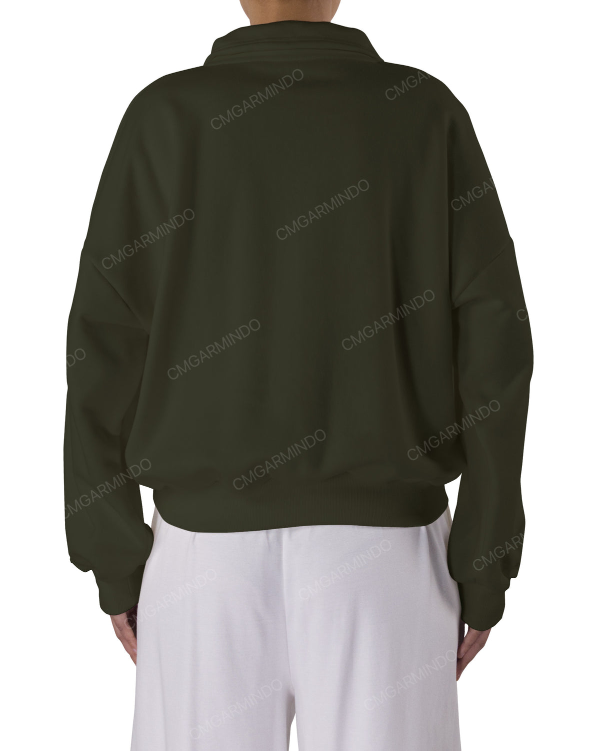 High Neck Multipanel Sweatshirt