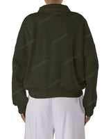 High Neck Multipanel Sweatshirt