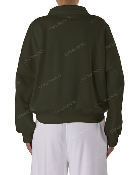 High Neck Multipanel Sweatshirt