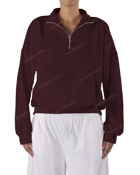 High Neck Multipanel Sweatshirt
