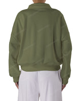 High Neck Multipanel Sweatshirt