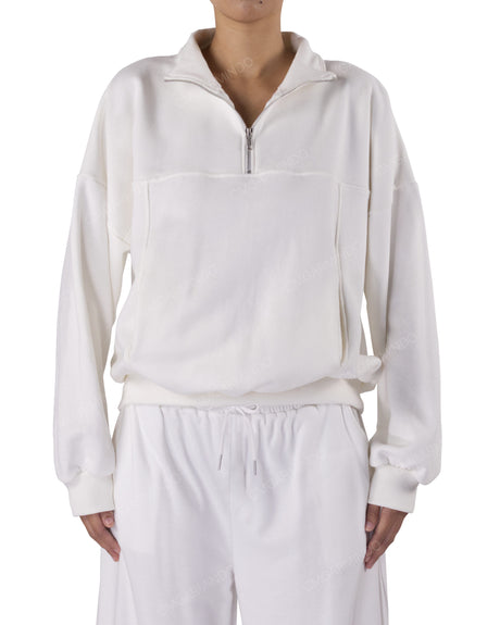 High Neck Multipanel Sweatshirt