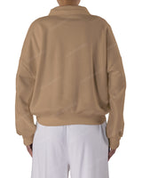High Neck Multipanel Sweatshirt