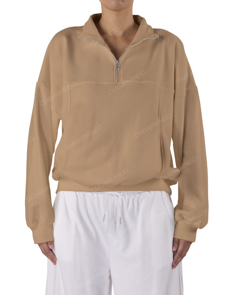 High Neck Multipanel Sweatshirt