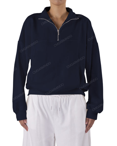 High Neck Multipanel Sweatshirt