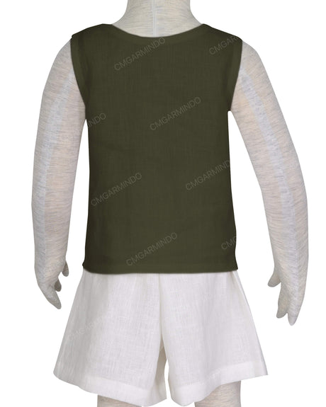 Button Shoulder Tank Top
