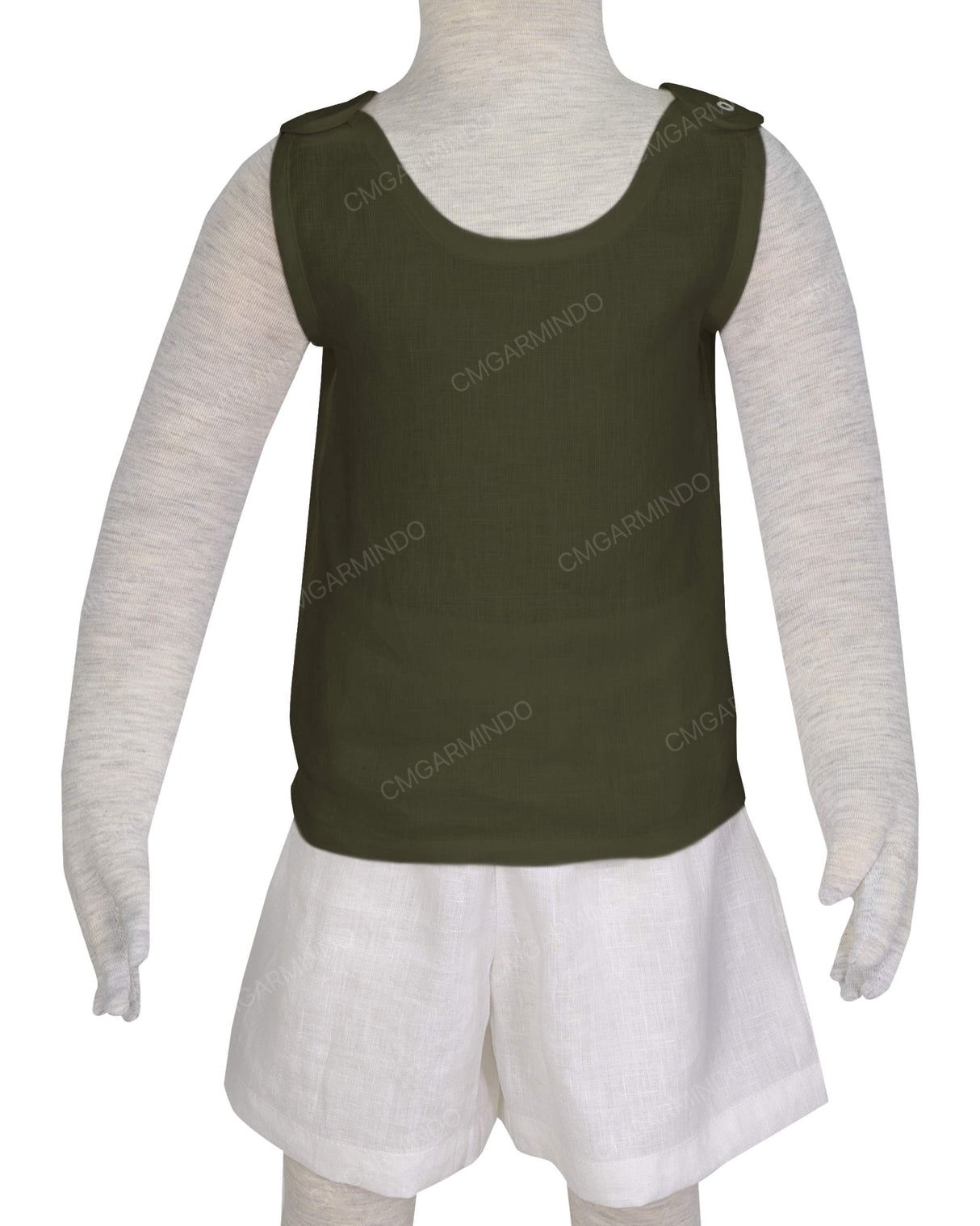 Button Shoulder Tank Top