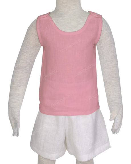 Button Shoulder Tank Top