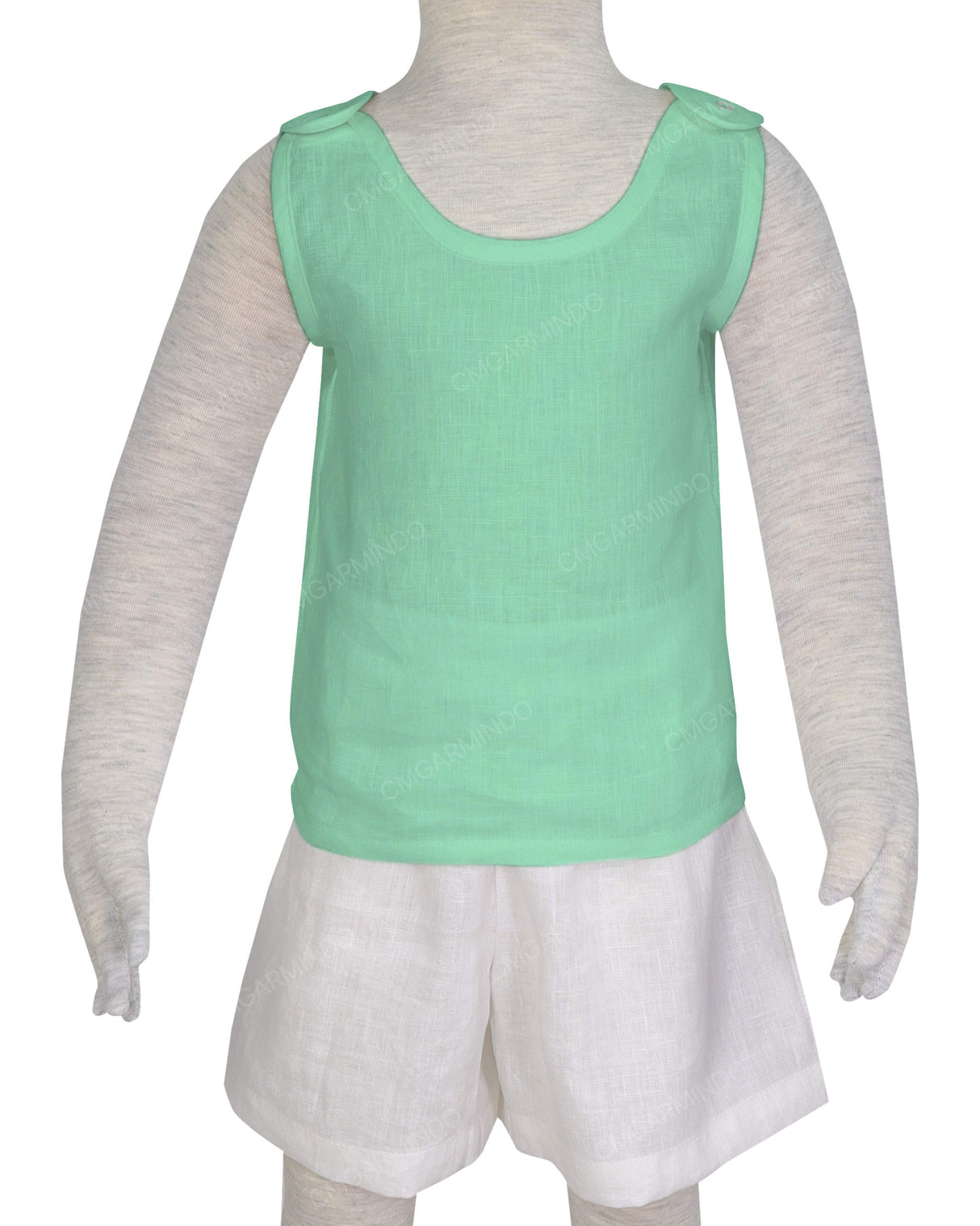 Button Shoulder Tank Top