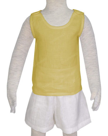 Button Shoulder Tank Top