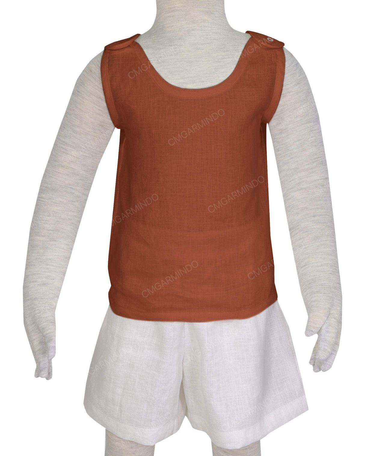 Button Shoulder Tank Top