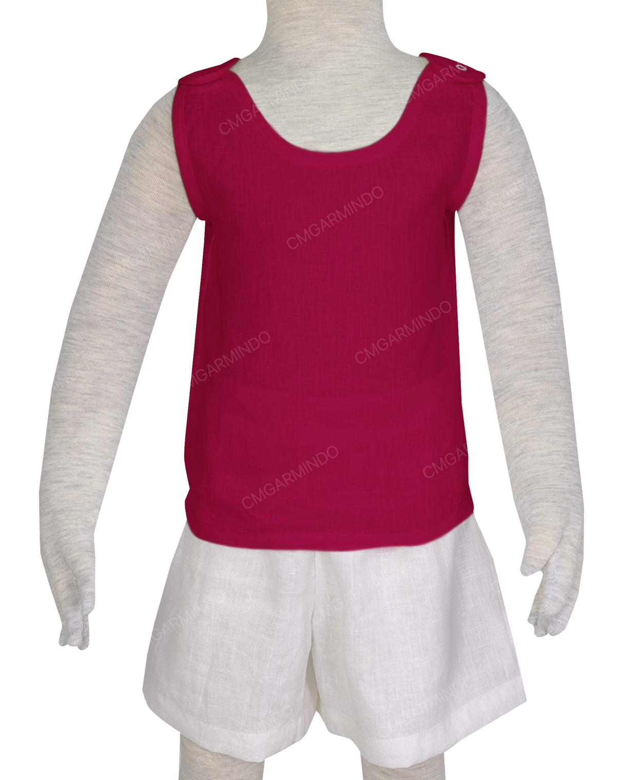 Button Shoulder Tank Top