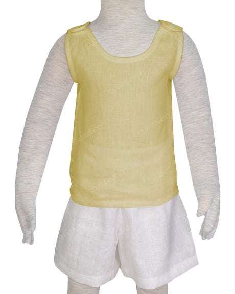 Button Shoulder Tank Top