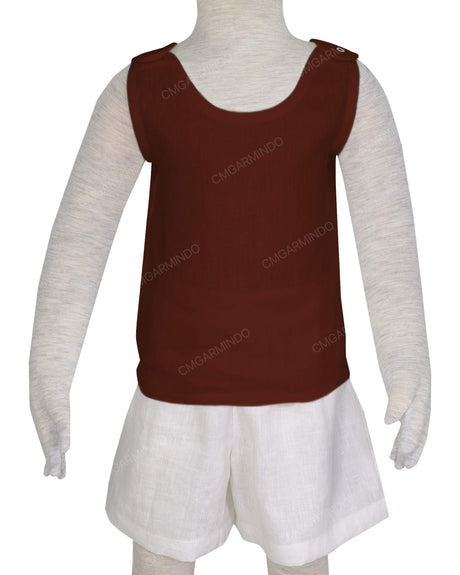 Button Shoulder Tank Top