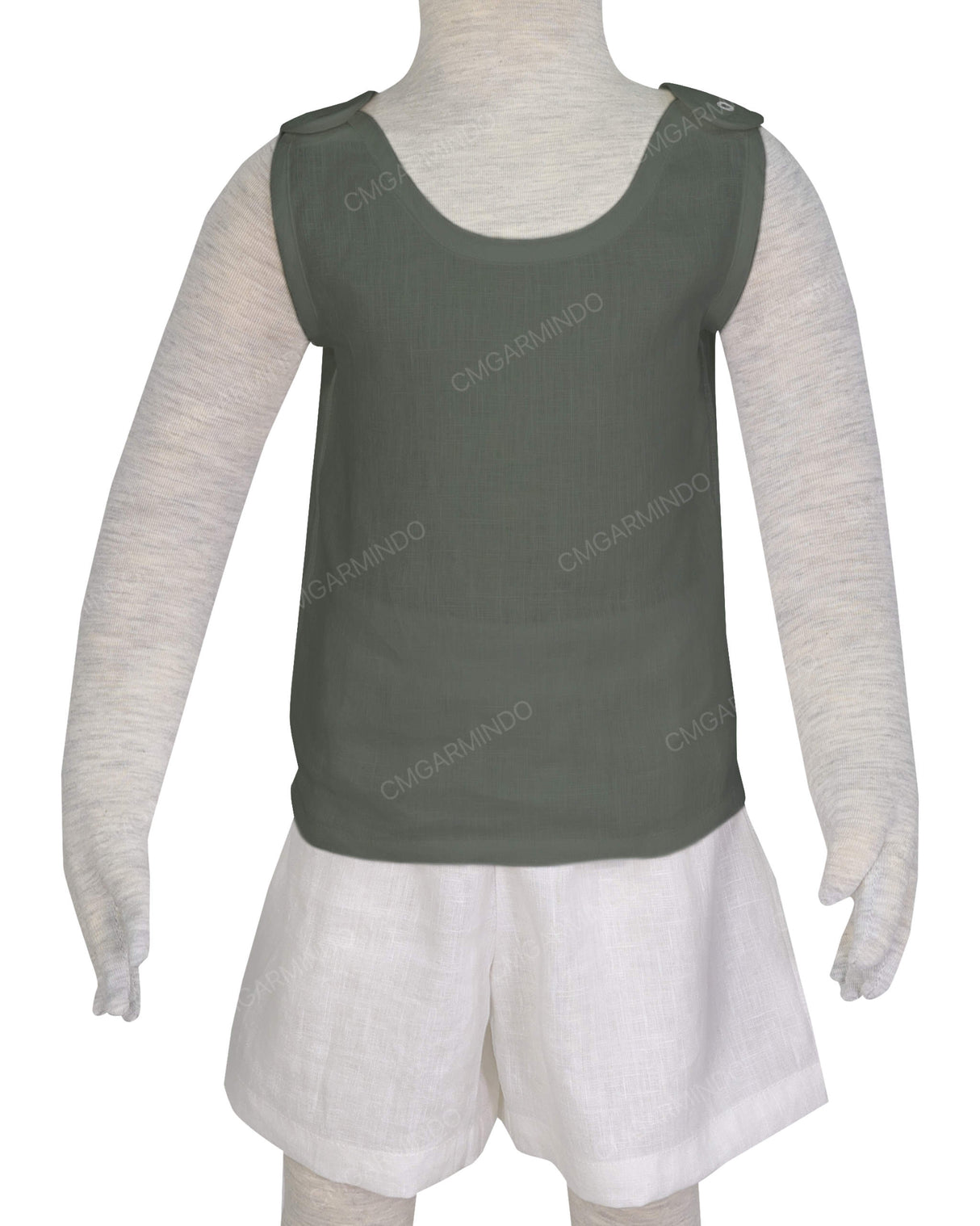 Button Shoulder Tank Top
