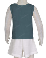 Button Shoulder Tank Top