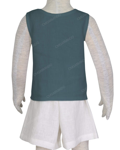 Button Shoulder Tank Top