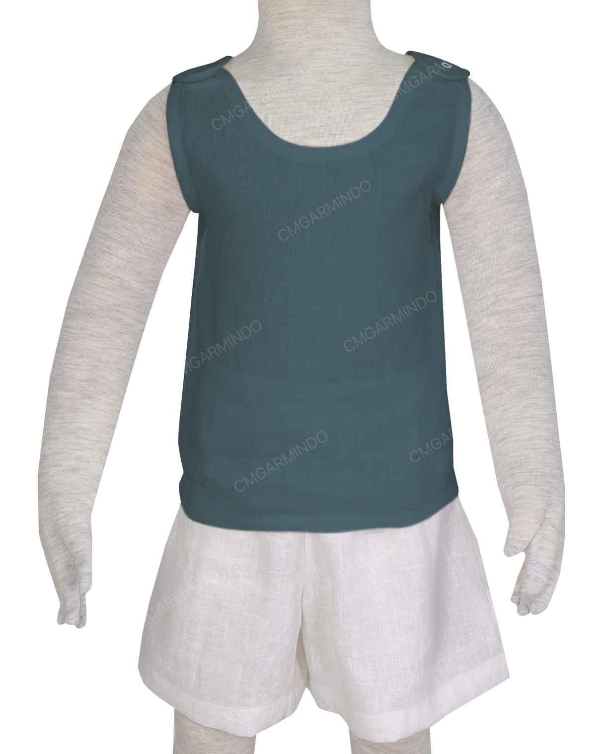 Button Shoulder Tank Top