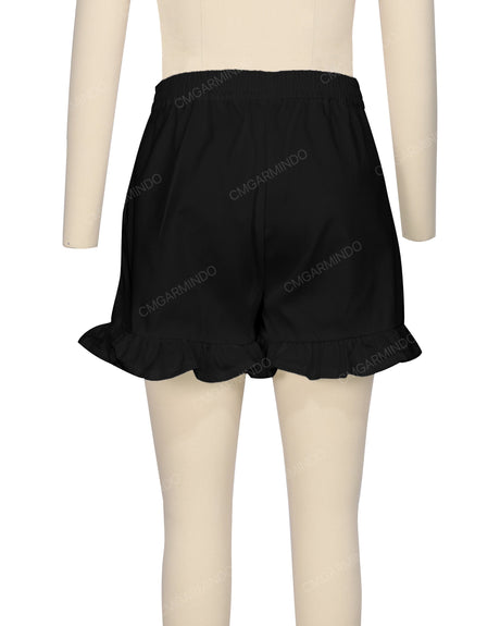Ruffle Hem Shorts