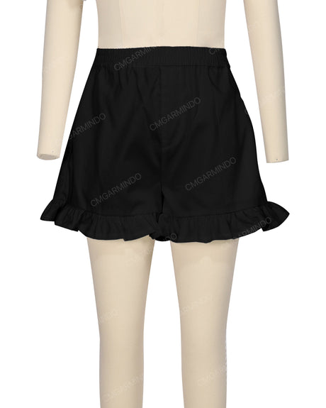 Ruffle Hem Shorts