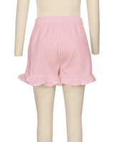 Ruffle Hem Shorts