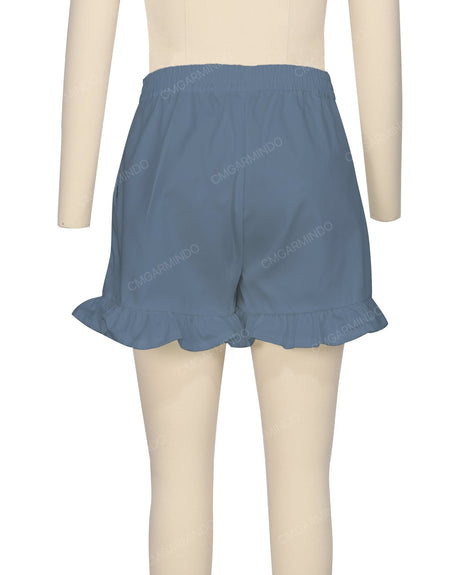 Ruffle Hem Shorts