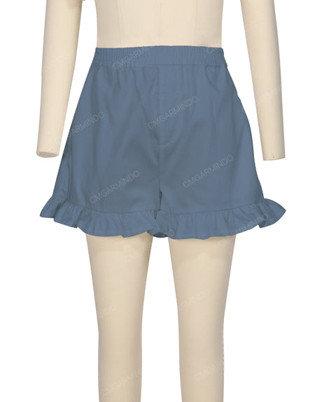 Ruffle Hem Shorts
