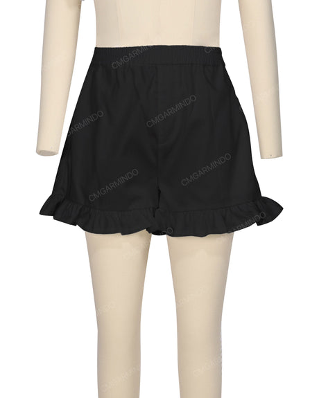 Ruffle Hem Shorts