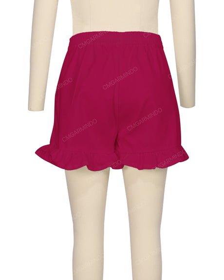 Ruffle Hem Shorts