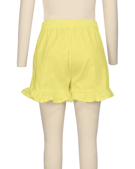 Ruffle Hem Shorts
