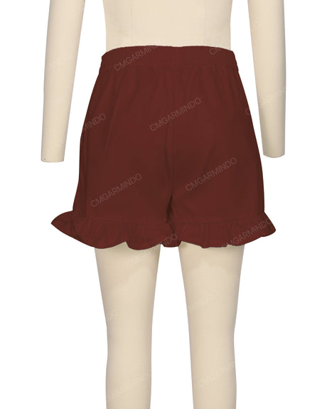 Ruffle Hem Shorts