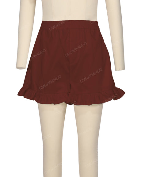 Ruffle Hem Shorts