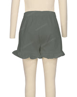 Ruffle Hem Shorts