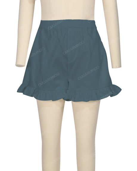 Ruffle Hem Shorts