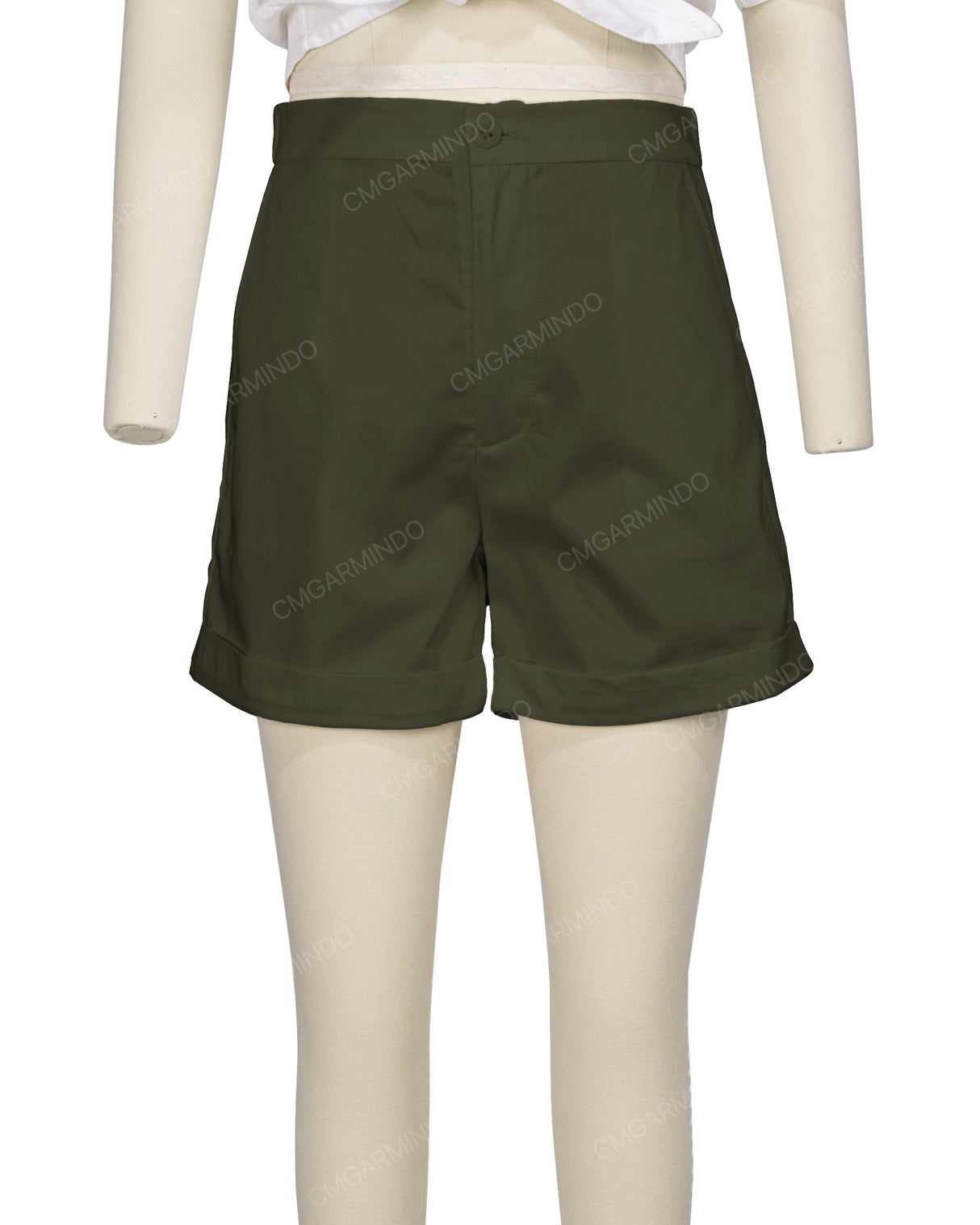 Cuffed Hem Shorts