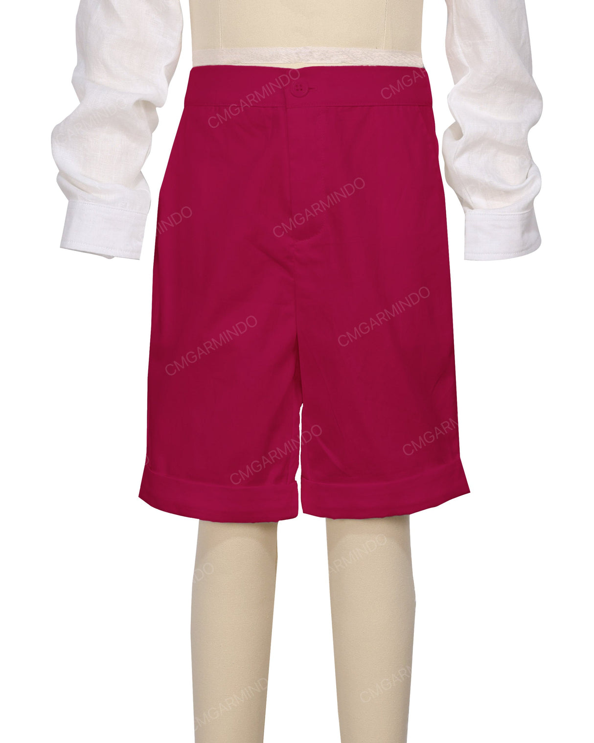 Cuffed Hem Walking Shorts
