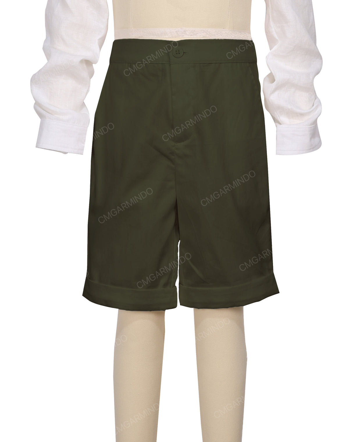 Cuffed Hem Walking Shorts