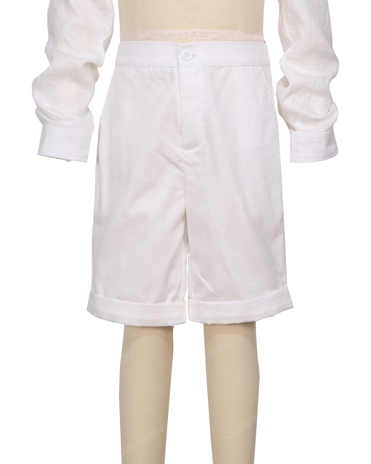 Cuffed Hem Walking Shorts