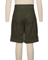 Button Cuffed Fixed Waist Shorts