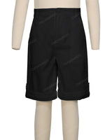 Button Cuffed Fixed Waist Shorts