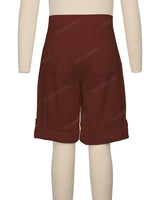 Button Cuffed Fixed Waist Shorts