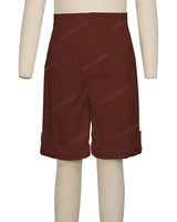 Button Cuffed Fixed Waist Shorts