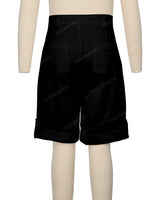 Button Cuffed Fixed Waist Shorts