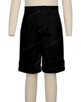 Button Cuffed Fixed Waist Shorts