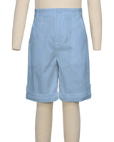 Button Cuffed Fixed Waist Shorts