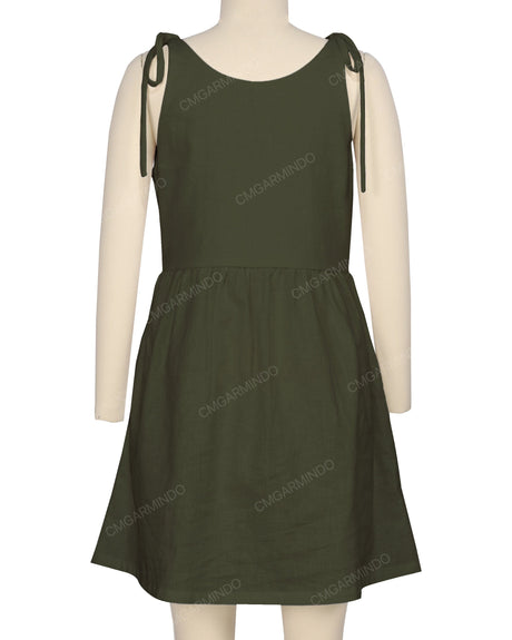 Tie Shoulder Mini Dress