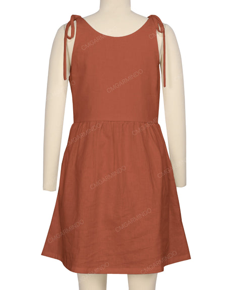 Tie Shoulder Mini Dress