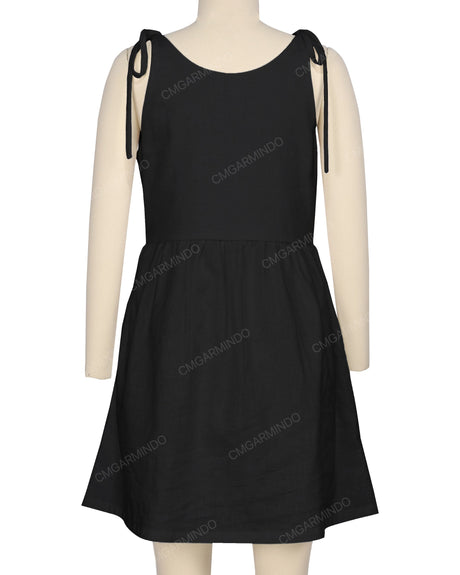 Tie Shoulder Mini Dress